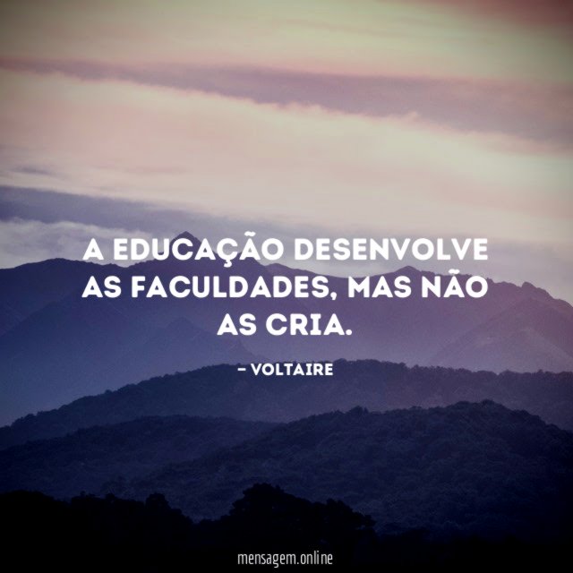 A educação desenvolve as faculdades