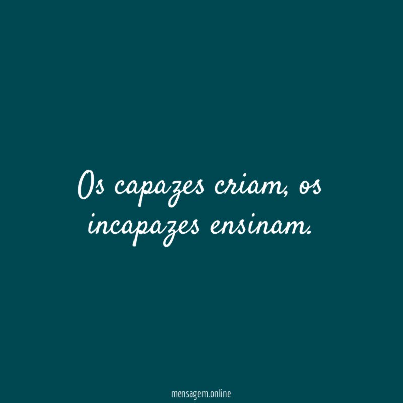 Os capazes criam