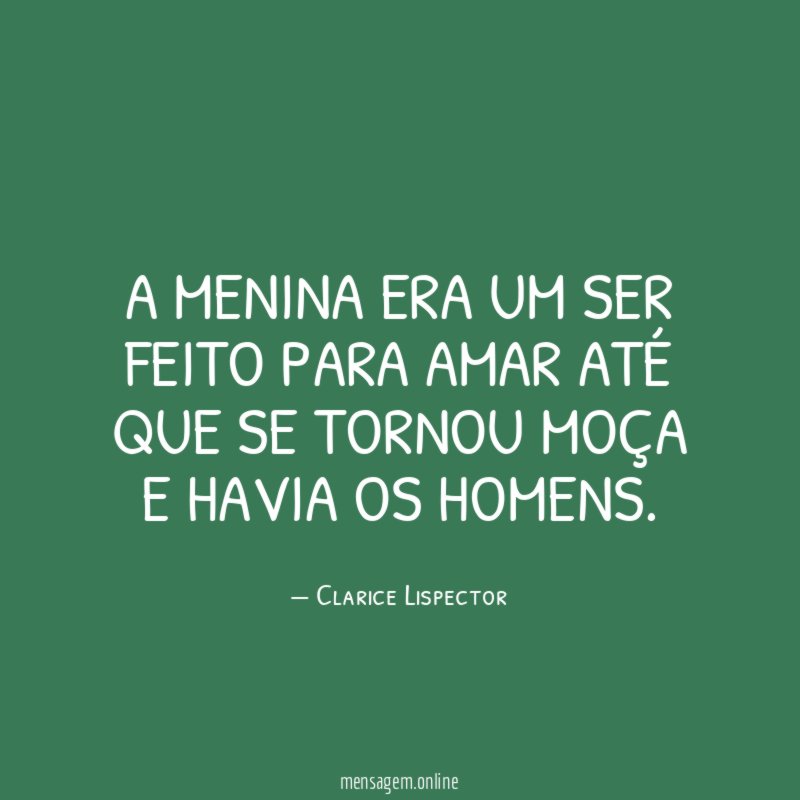 A menina era um ser feito para amar