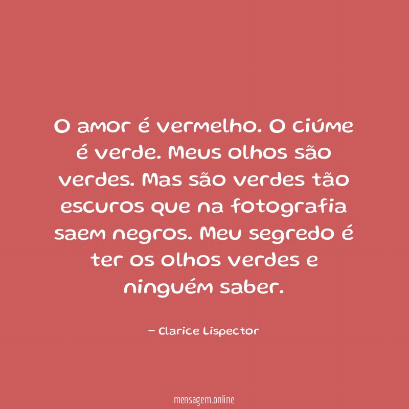 O amor é vermelho