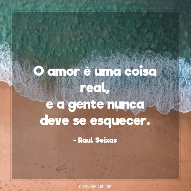 O amor é uma coisa real