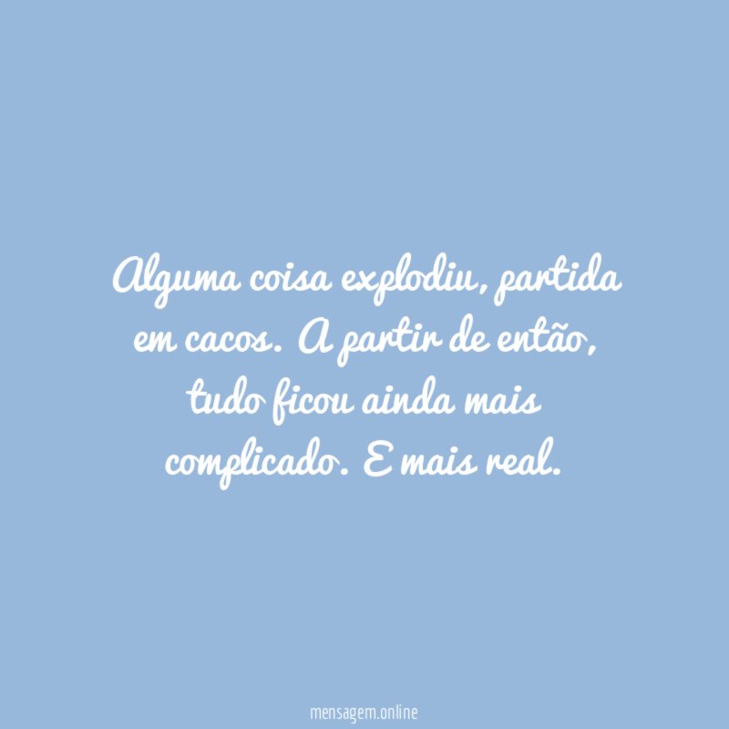 Alguma coisa explodiu
