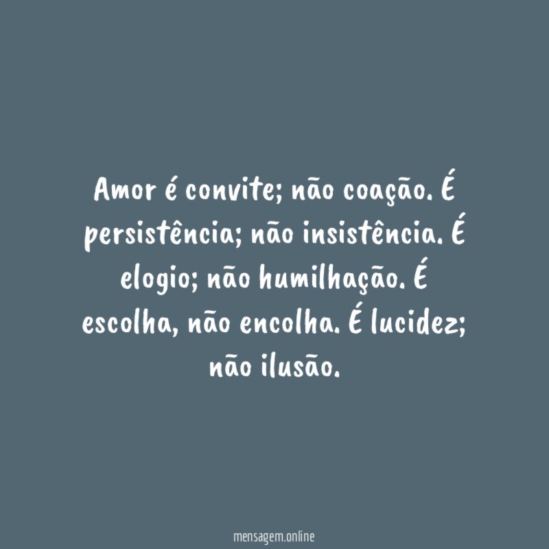 Amor é convite