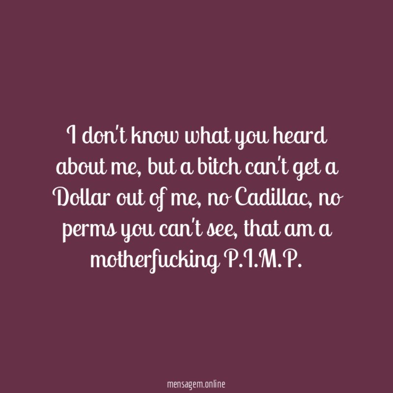 I don't know what you heard about me