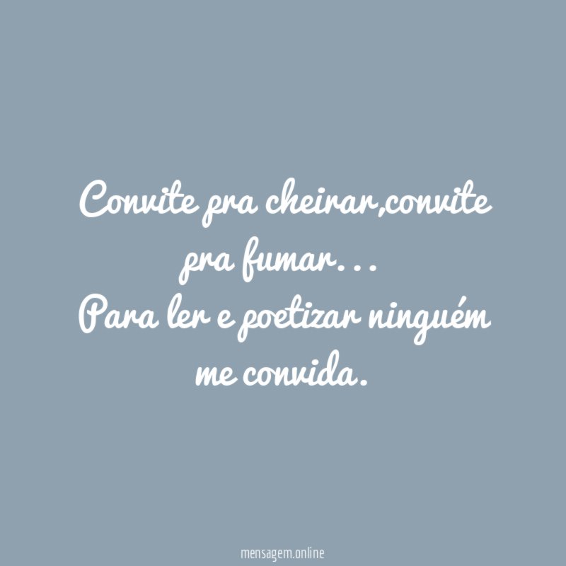 Convite pra cheirar
