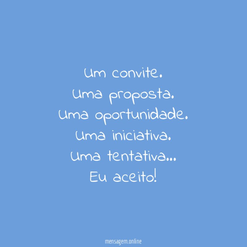 Um convite