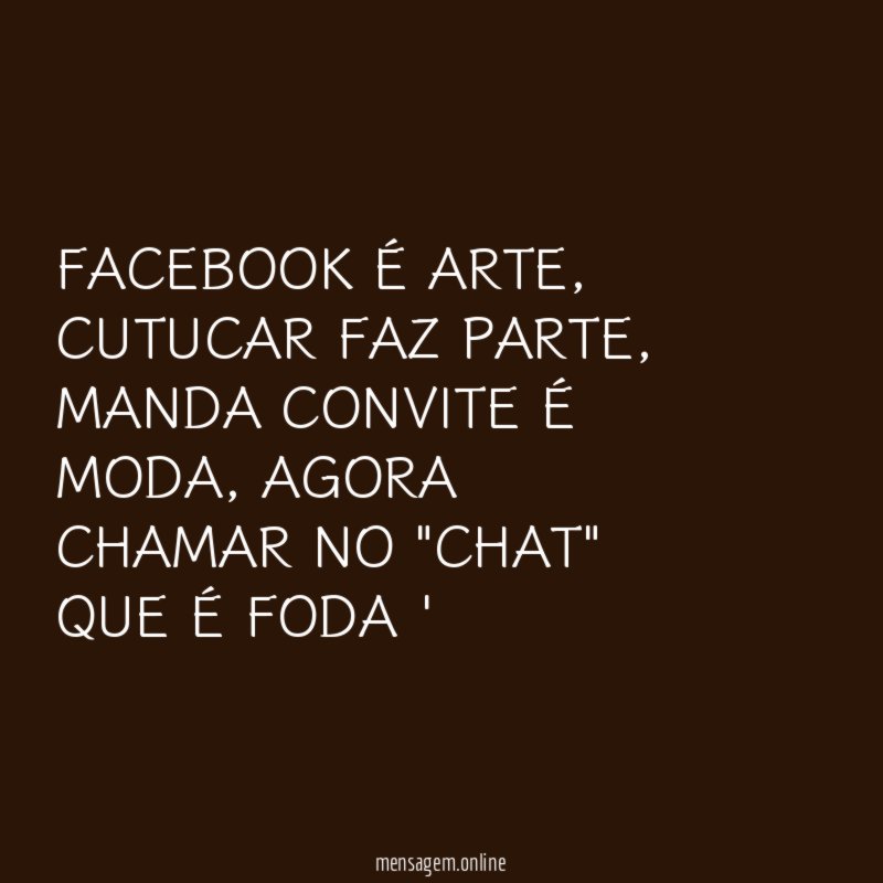 FACEBOOK É ARTE