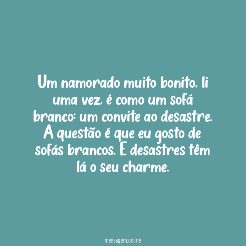Um namorado muito bonito