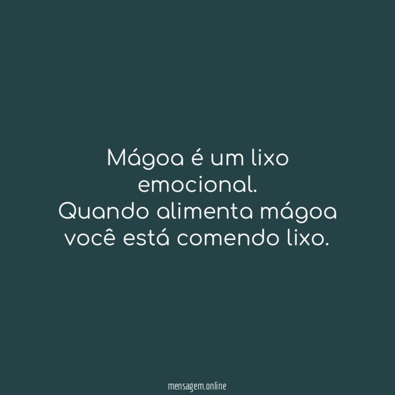 Mágoa é um lixo emocional