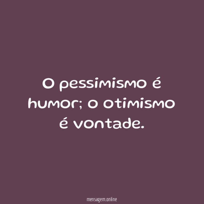 O pessimismo é humor
