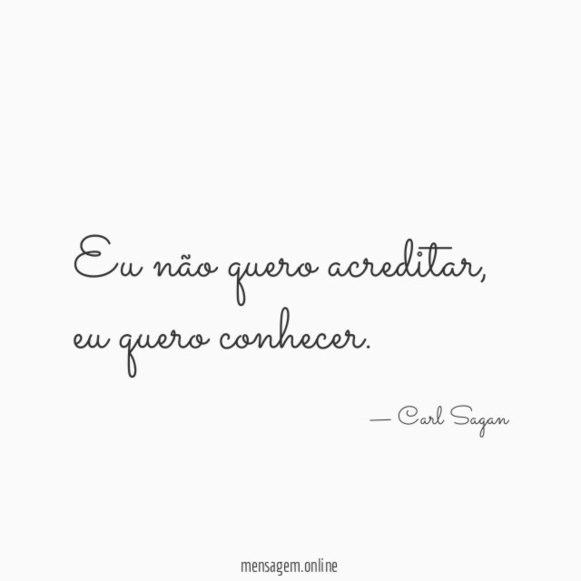 Eu não quero acreditar