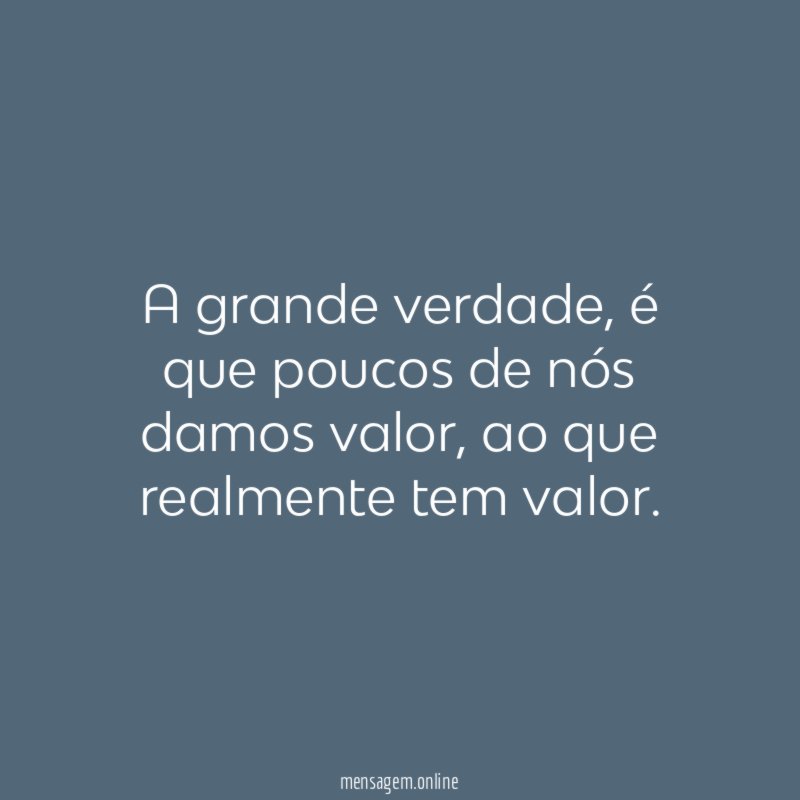 A grande verdade