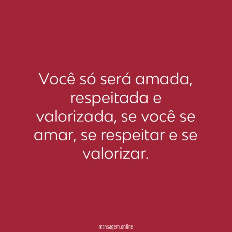 Você só será amada