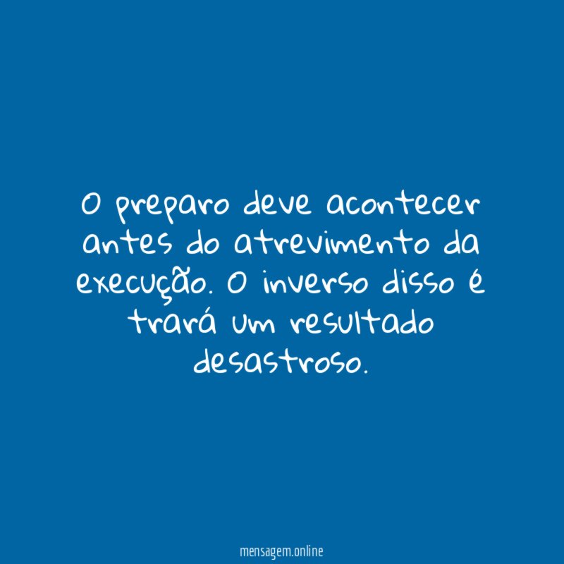 O preparo deve acontecer antes do atrevimento da execução