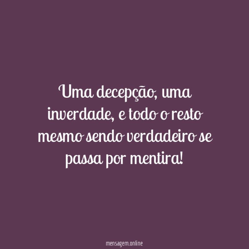 Uma decepção