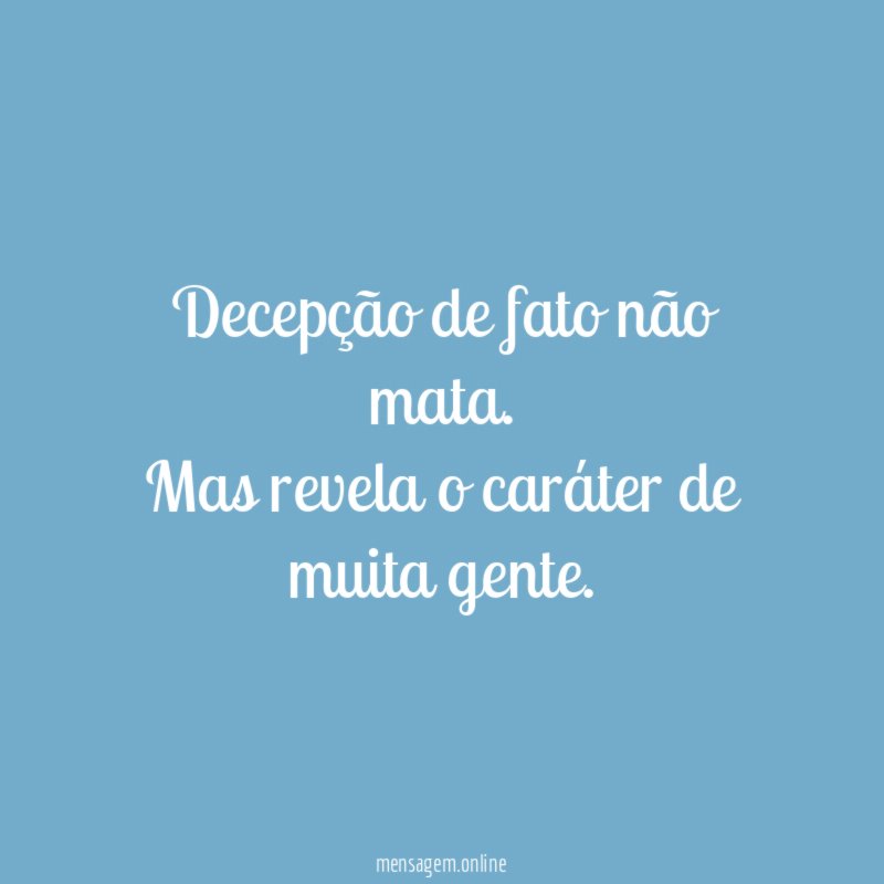 Decepção de fato não mata