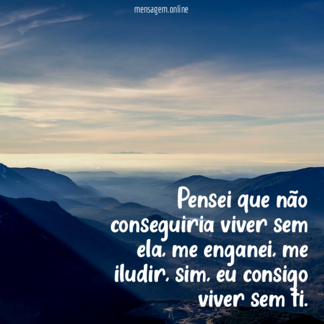 Pensei que não conseguiria viver sem ela