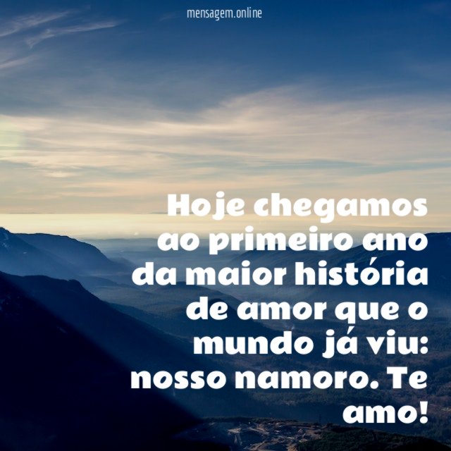 O primeiro ano da maior história de amor