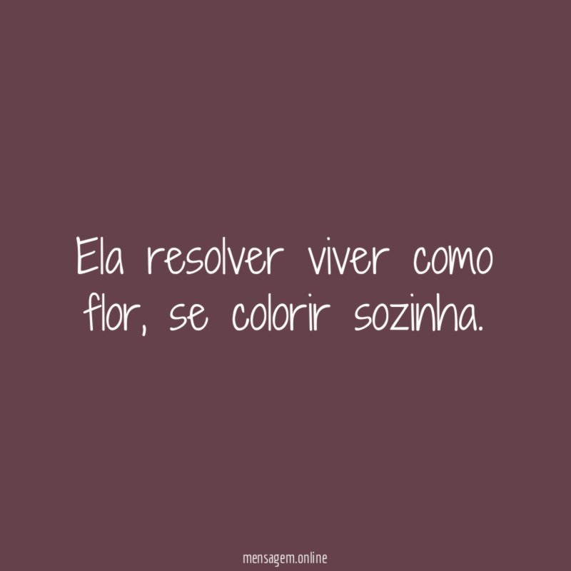 Ela resolver viver como flor