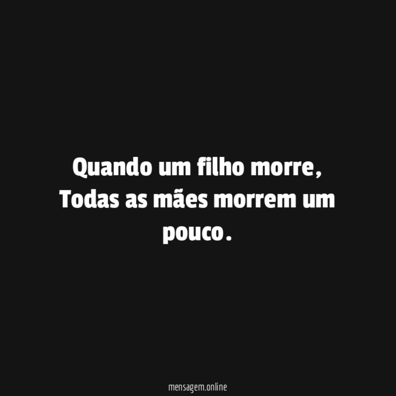 Quando um filho morre