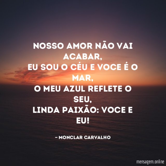 Nosso amor não vai acabar