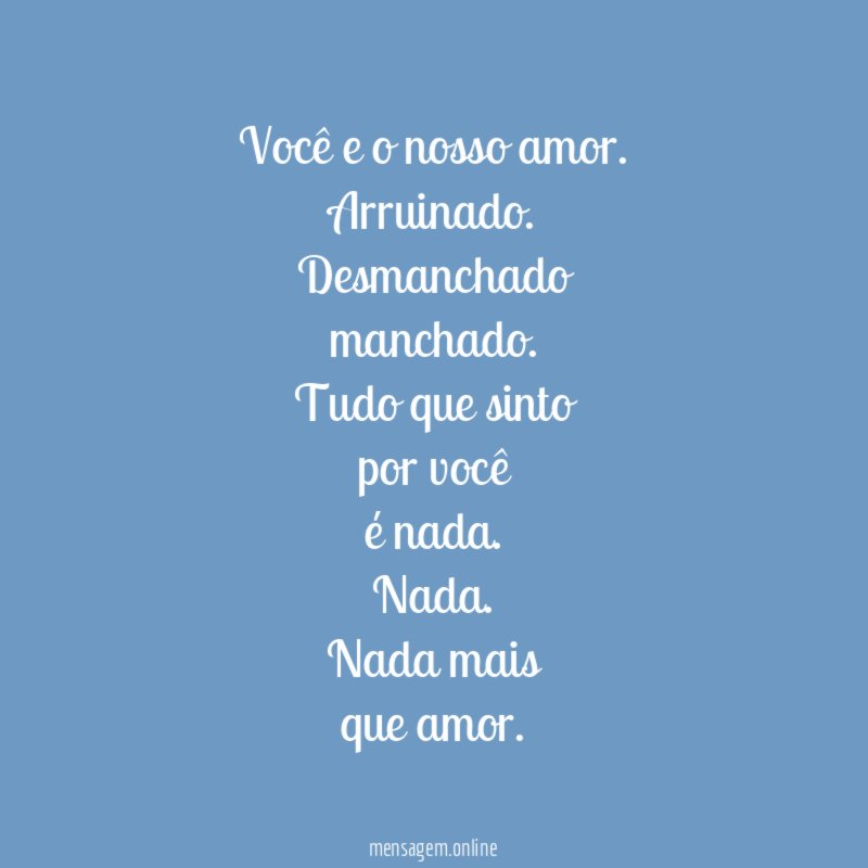 Você e o nosso amor