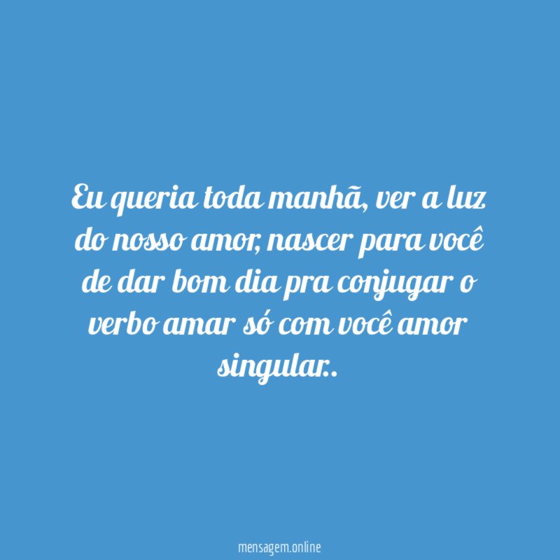 Eu queria toda manhã