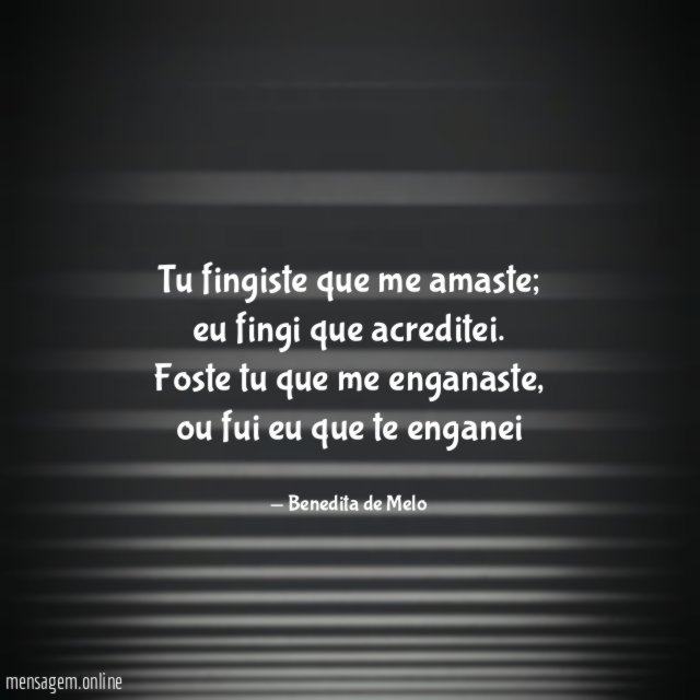 Tu fingiste que me amaste