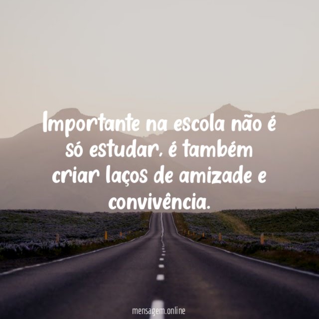 Importante na escola não é só estudar