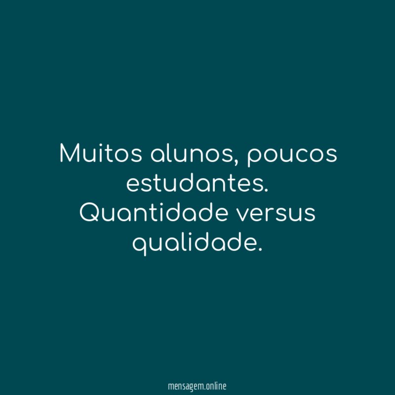 Muitos alunos