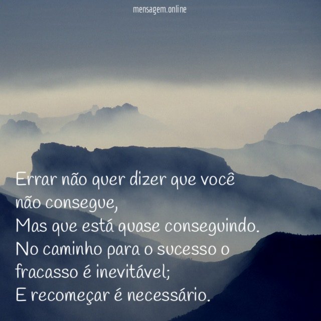 Errar não quer dizer que você não consegue