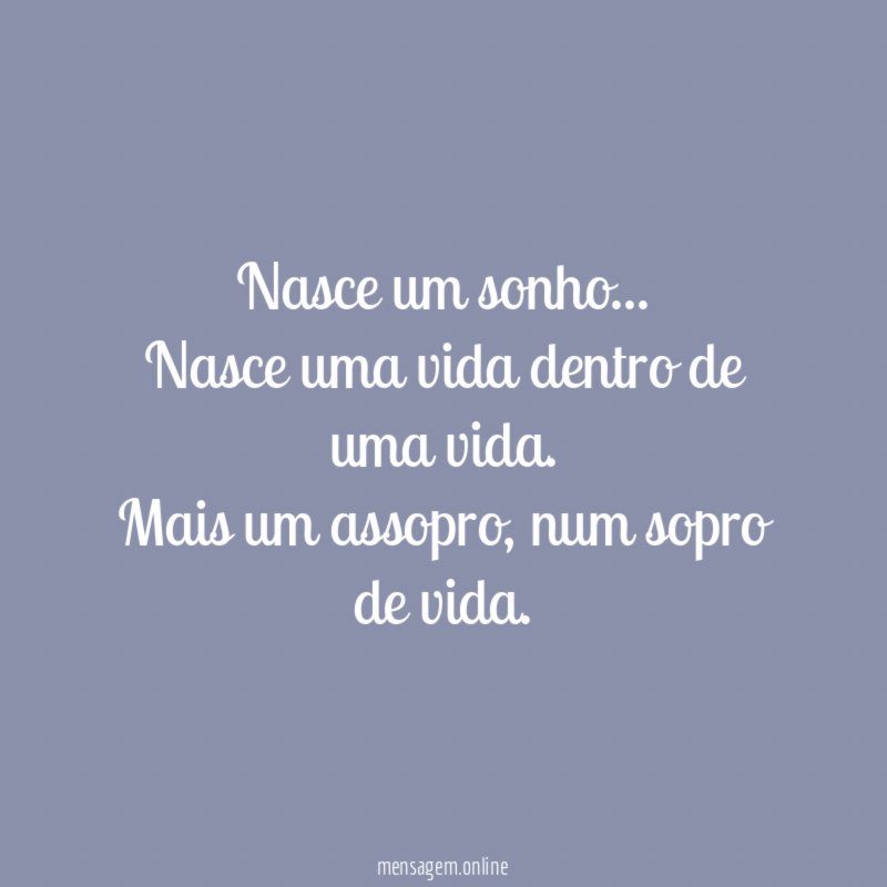 Nasce um sonho