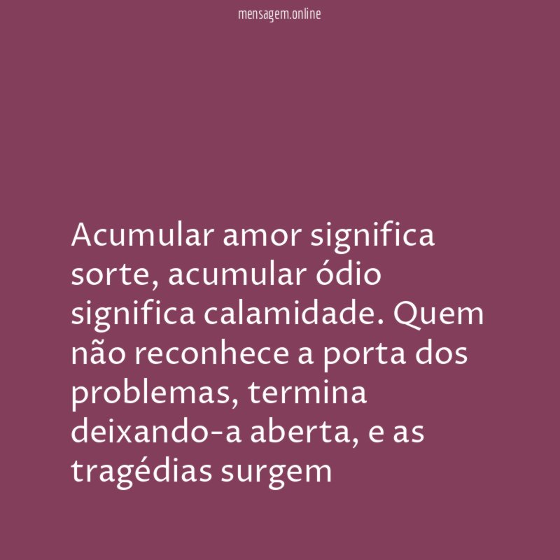 Acumular amor significa sorte