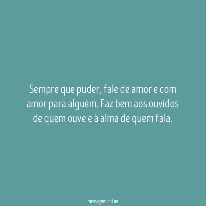 Sempre que puder