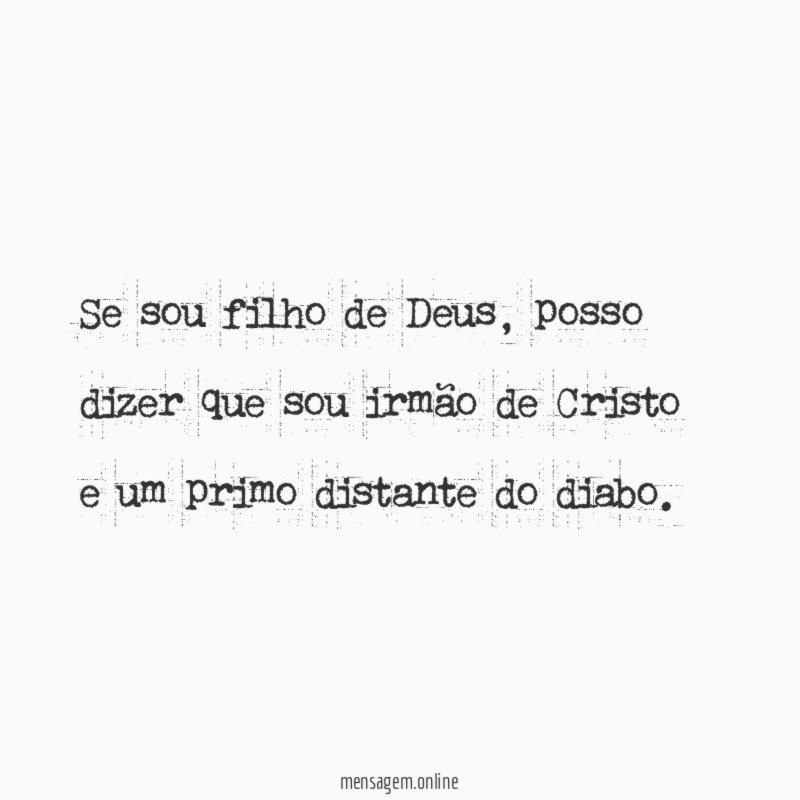 Se sou filho de Deus