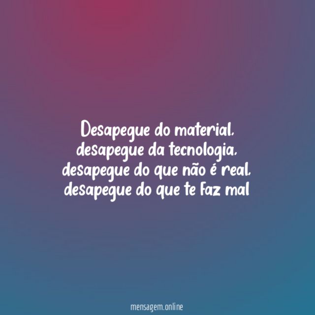 Desapegue do material