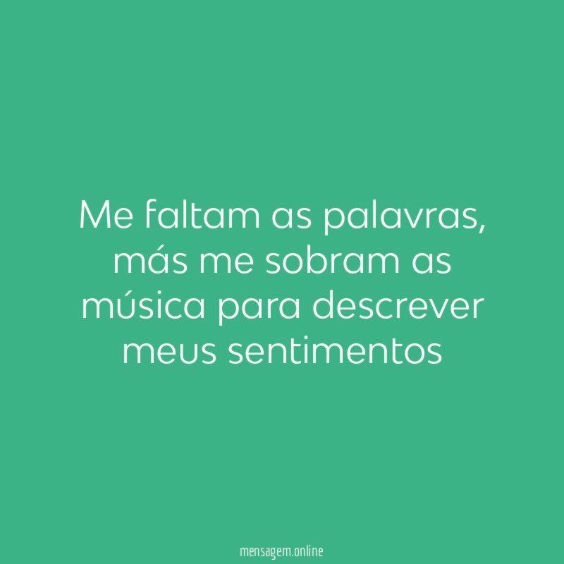 Me faltam as palavras