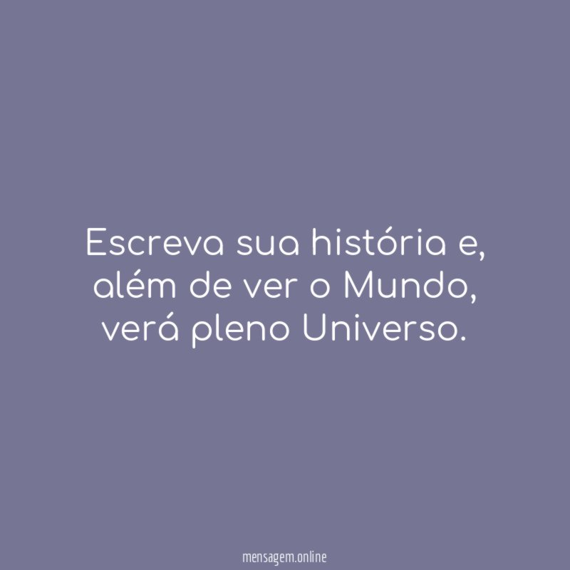 Escreva sua história