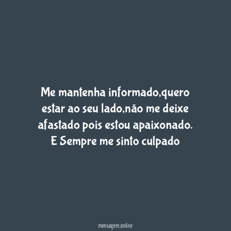 Me mantenha informado