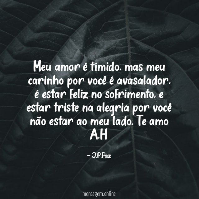 Meu amor é tímido
