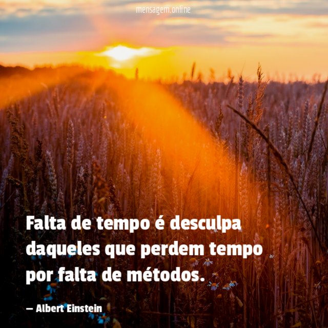 Falta de tempo é desculpa daqueles que perdem