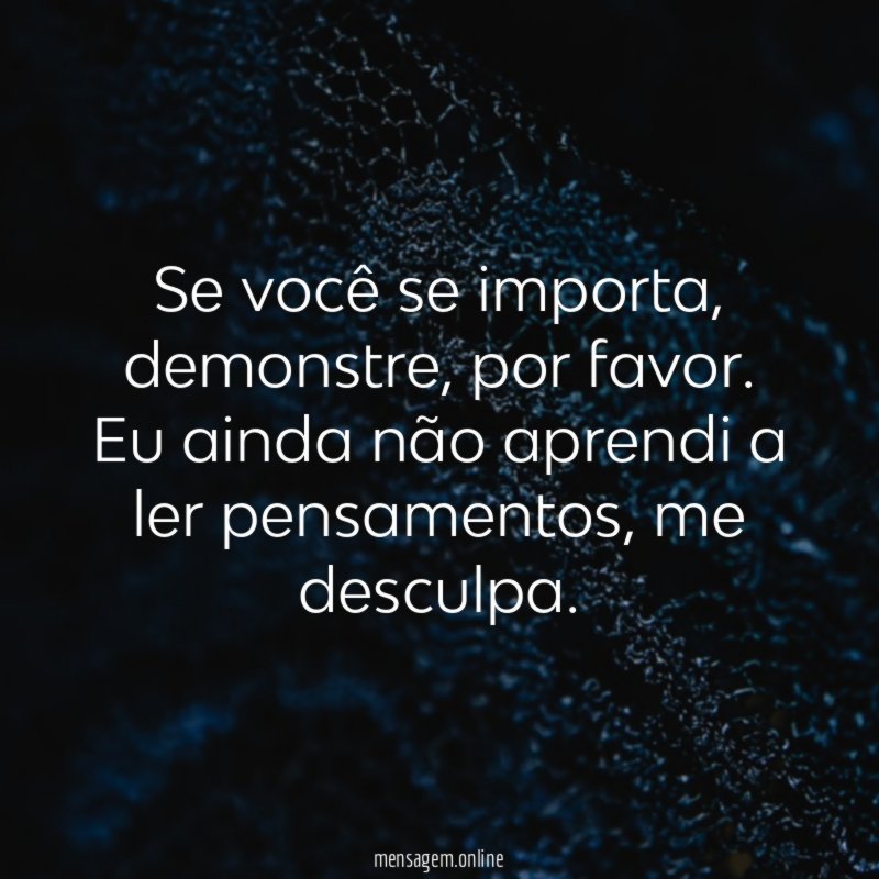 Se você se importa