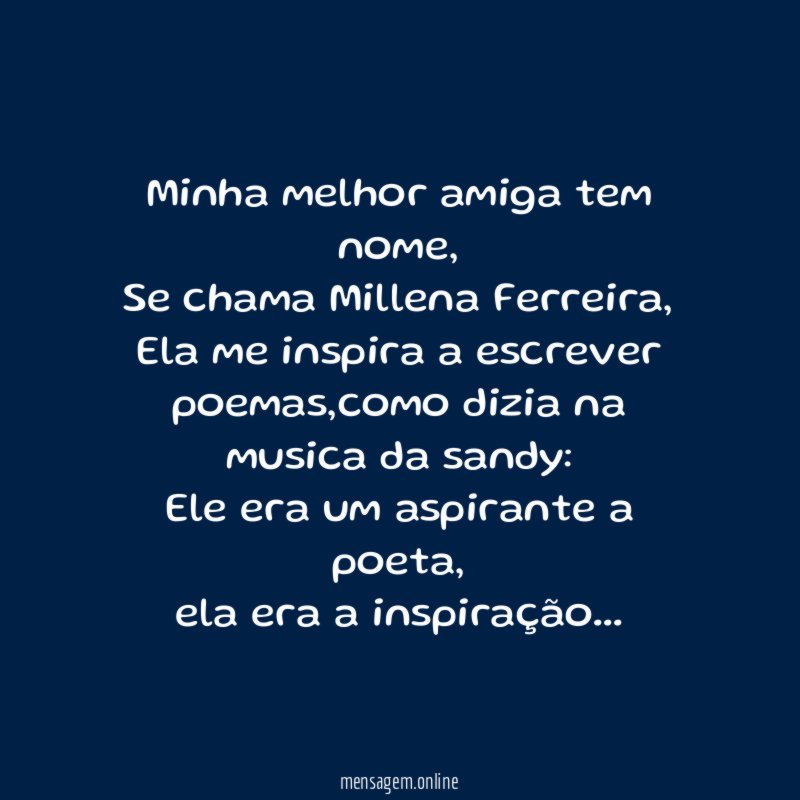 Minha melhor amiga tem nome