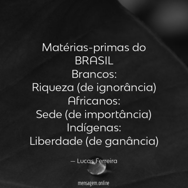 Matérias-primas do BRASIL