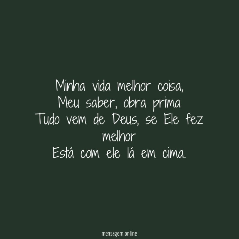 Minha vida melhor coisa