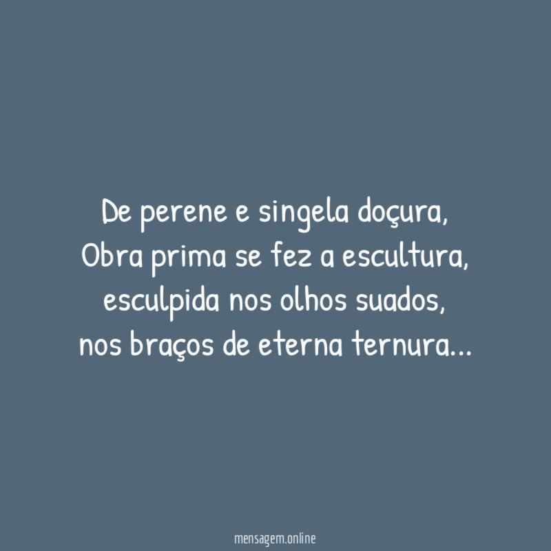 De perene e singela doçura