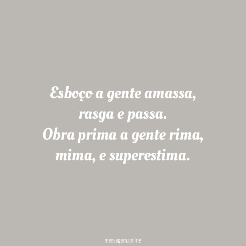 Esboço a gente amassa