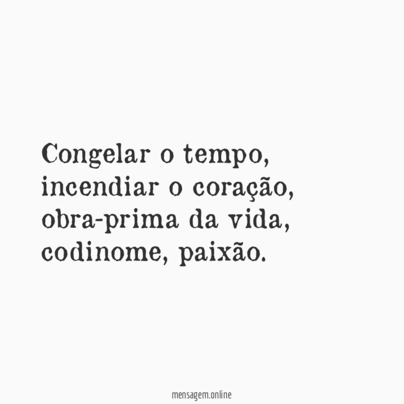 Congelar o tempo