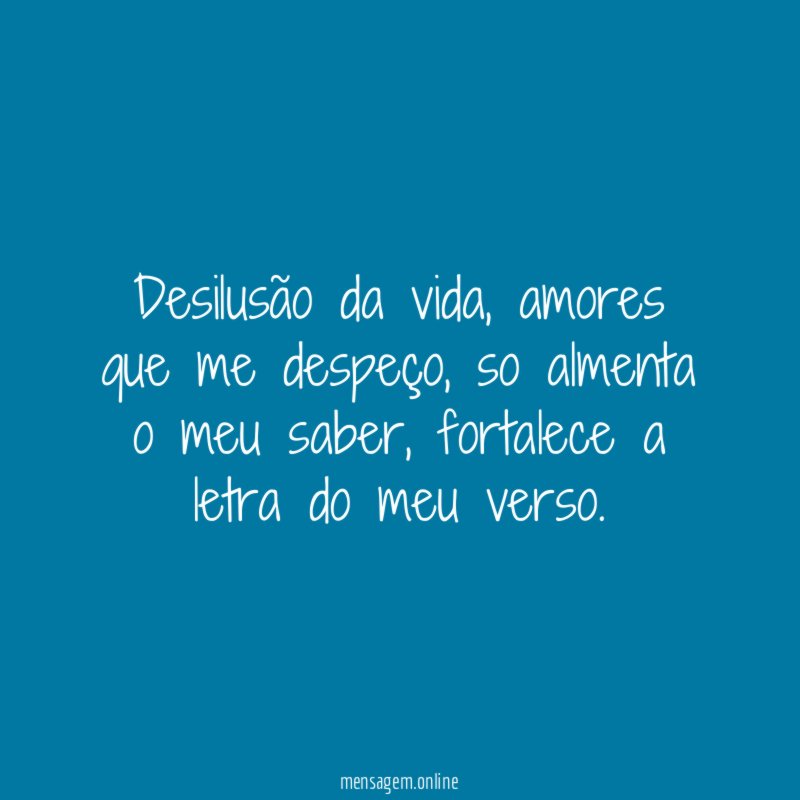 Desilusão da vida