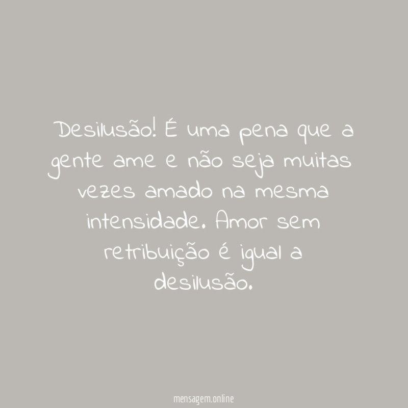 Desilusão